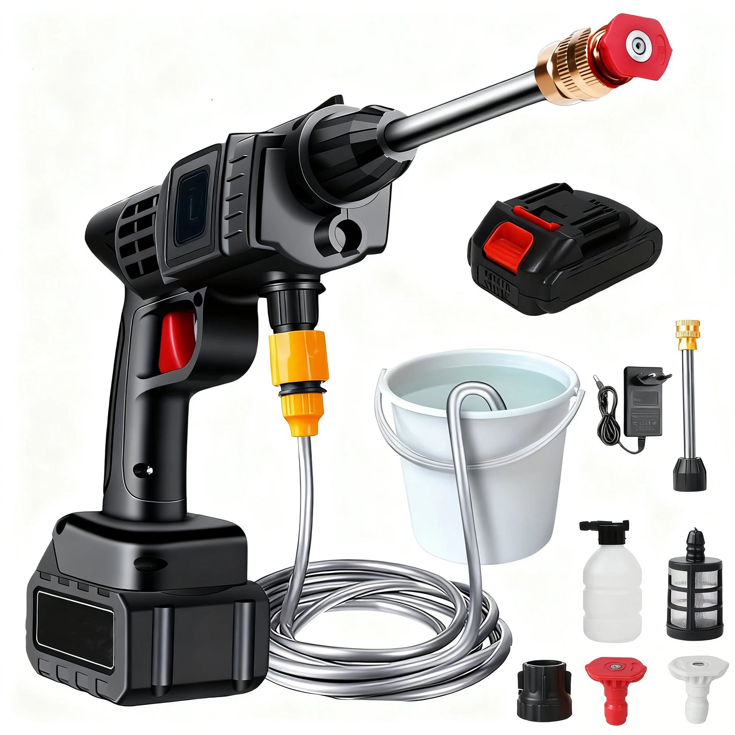 Myjka 50Bar Lever Makita 21V - Cordless High Pressure Wash Spray Water Gun Car Washing Machine