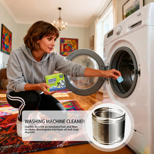 Washing Machine Cleaner Tablets 24 Tablets Active Cleaner Powerful Washer Descaler For Laundry Top Front Loader Washing Machine