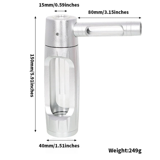 Przenośna Fajka do Palenia - Aluminium i Szkło Hookah Shisha Zestaw Metalowy