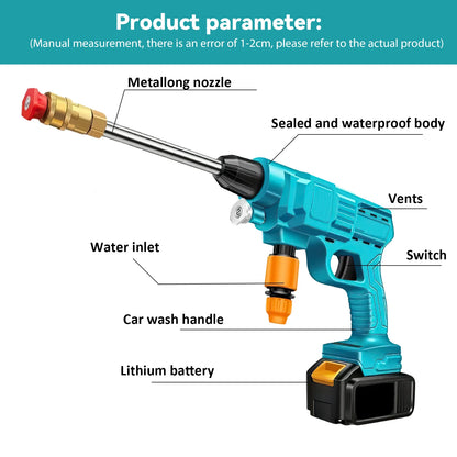 300W 30BAR Cordless High Pressure Cleaner Washer Spray Water Gun Garden Wash Water Cleaning Machine for Makita 18V Battery