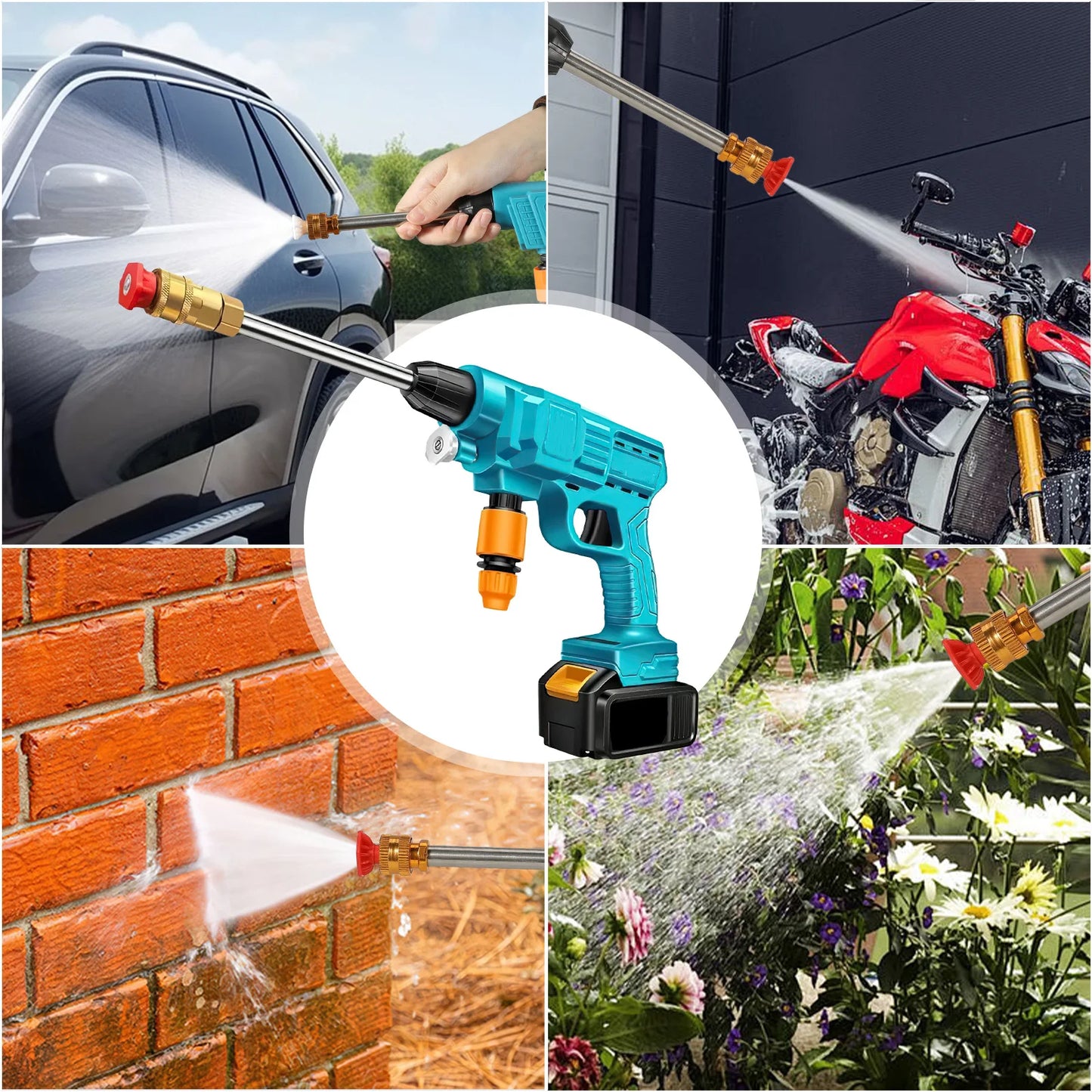 300W 30BAR Cordless High Pressure Cleaner Washer Spray Water Gun Garden Wash Water Cleaning Machine for Makita 18V Battery