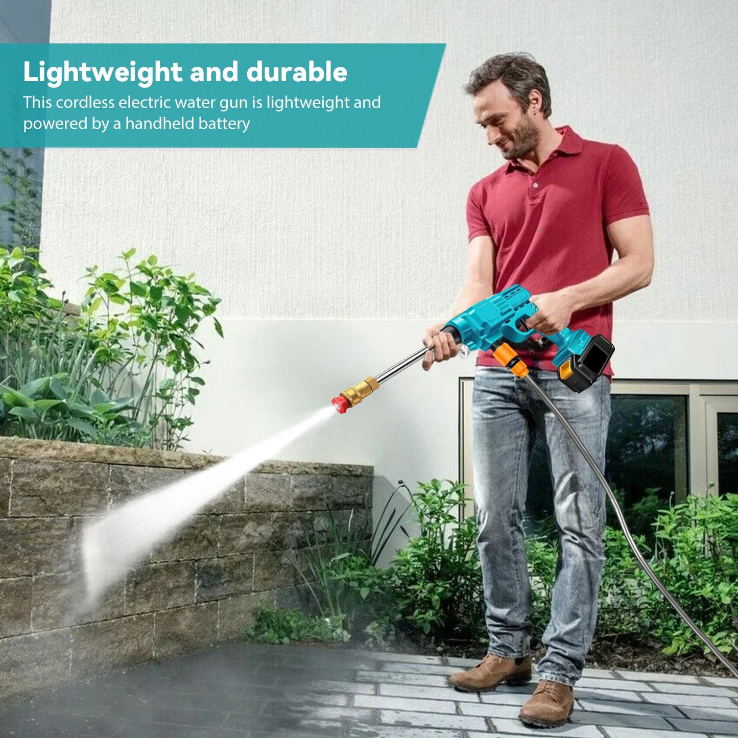 300W 30BAR Cordless High Pressure Cleaner Washer Spray Water Gun Garden Wash Water Cleaning Machine for Makita 18V Battery