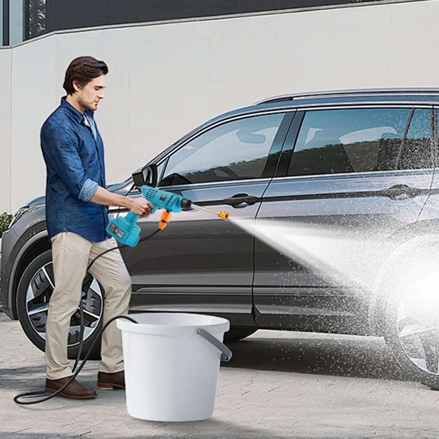 Myjka 300W 30BAR Makita 18V - Cordless High Pressure Cleaner Spray Water Gun Garden Wash Machine