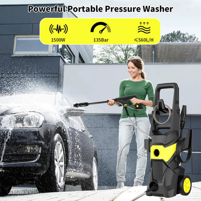 Myjka 135Bar 1500W Electric - High Pressure Washer Car Garden Washing Water Spray Gun High-Power Pump