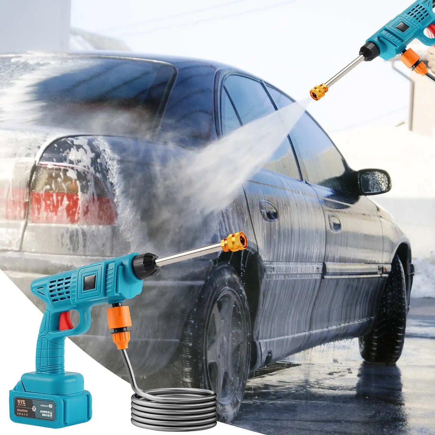 300W 30BAR Cordless High Pressure Cleaner Washer Spray Water Gun Garden Wash Water Cleaning Machine for Makita 18V Battery