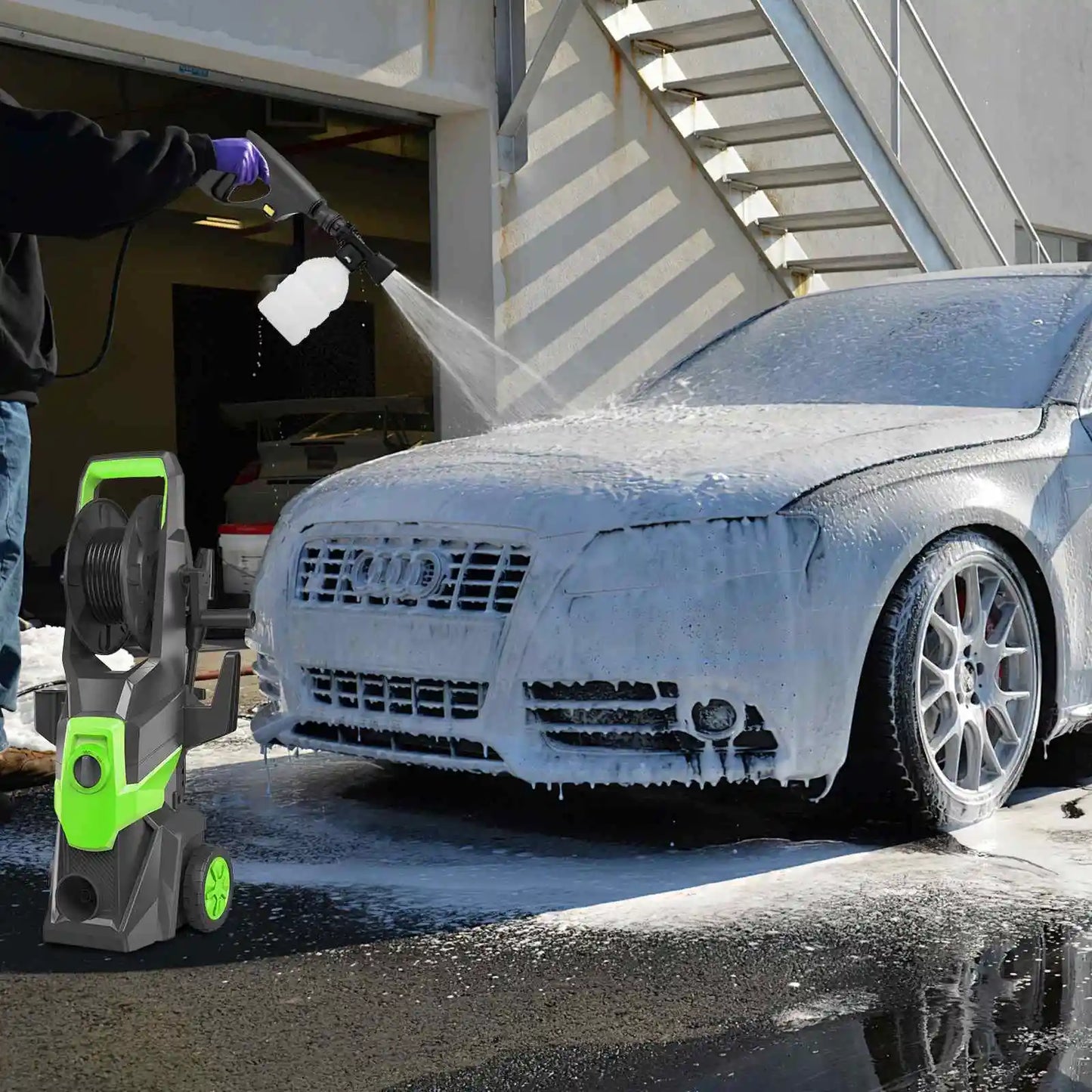 Myjka Ciśnieniowa 150Bar 1500W - Profesjonalne Czyszczenie Samochodu i Ogrodu