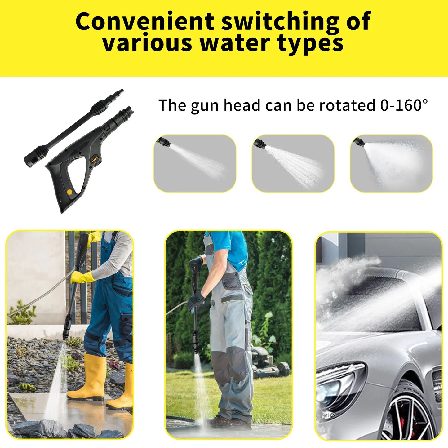 Myjka 135Bar 1500W Electric - High Pressure Washer Car Garden Washing Water Spray Gun High-Power Pump