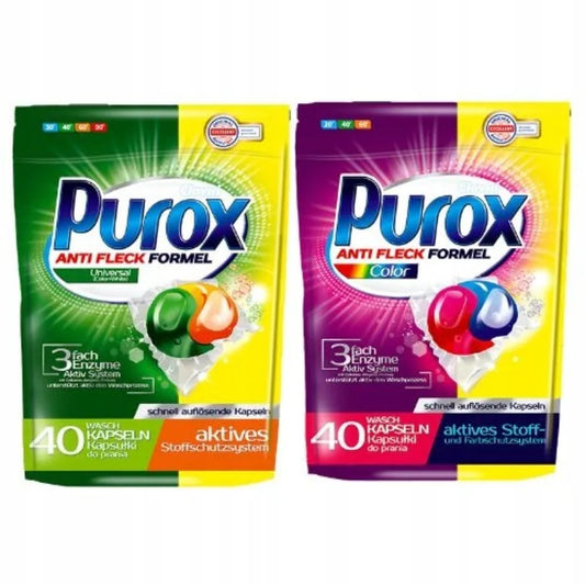 Purox Universal+Color 80szt - Kapsułki do Prania Uniwersalne