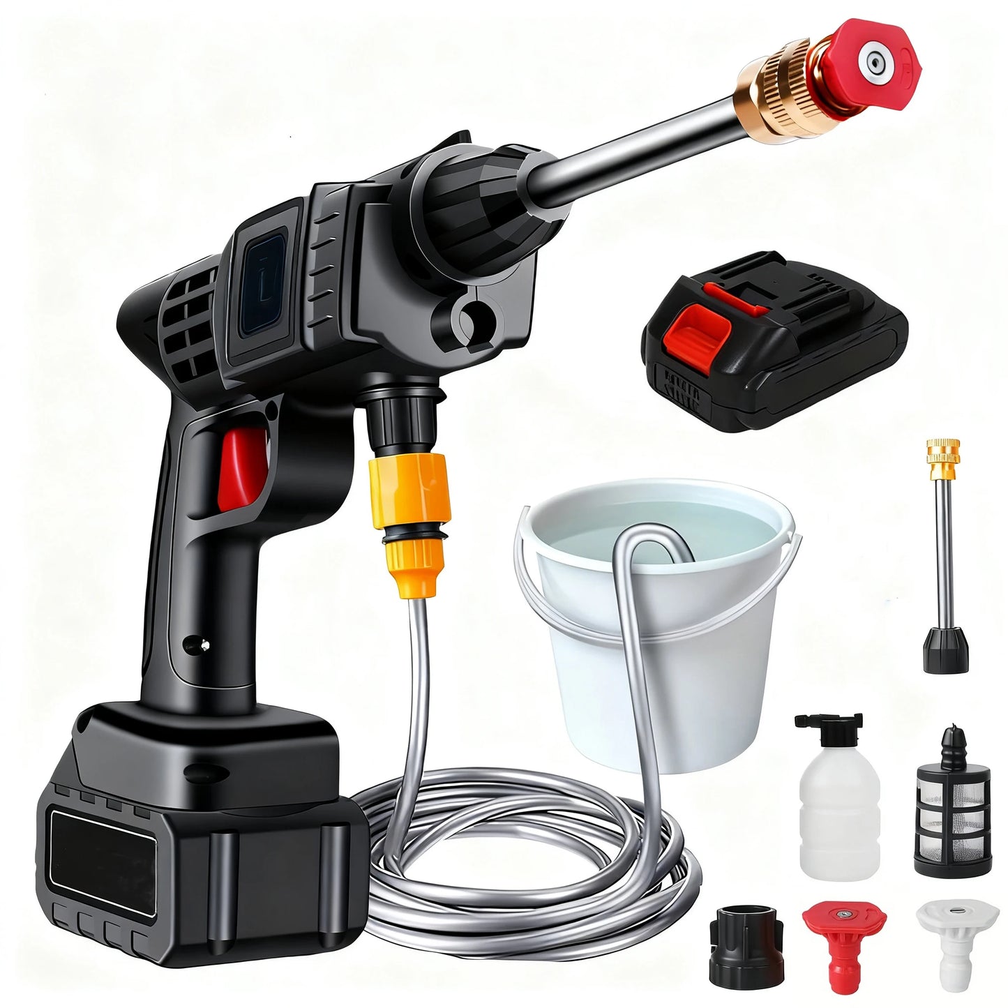 Myjka 1500W WUIETI High Pressure Cleaner - Kompatybilna z Karcher do Domu i Ogrodu