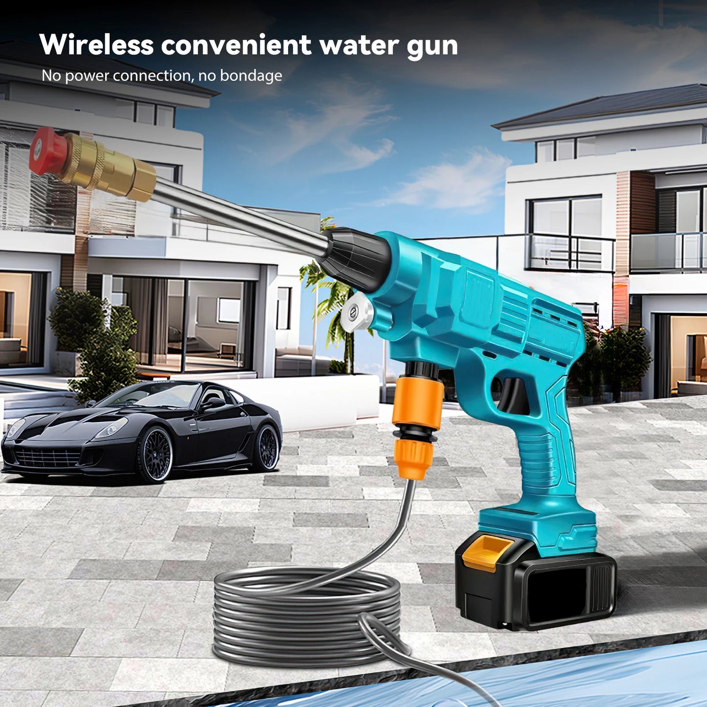 300W 30BAR Cordless High Pressure Cleaner Washer Spray Water Gun Garden Wash Water Cleaning Machine for Makita 18V Battery