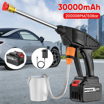 Myjka Bezprzewodowa 30000mAh - Cordless Electric Car Washer Gun Portable Lithium Battery