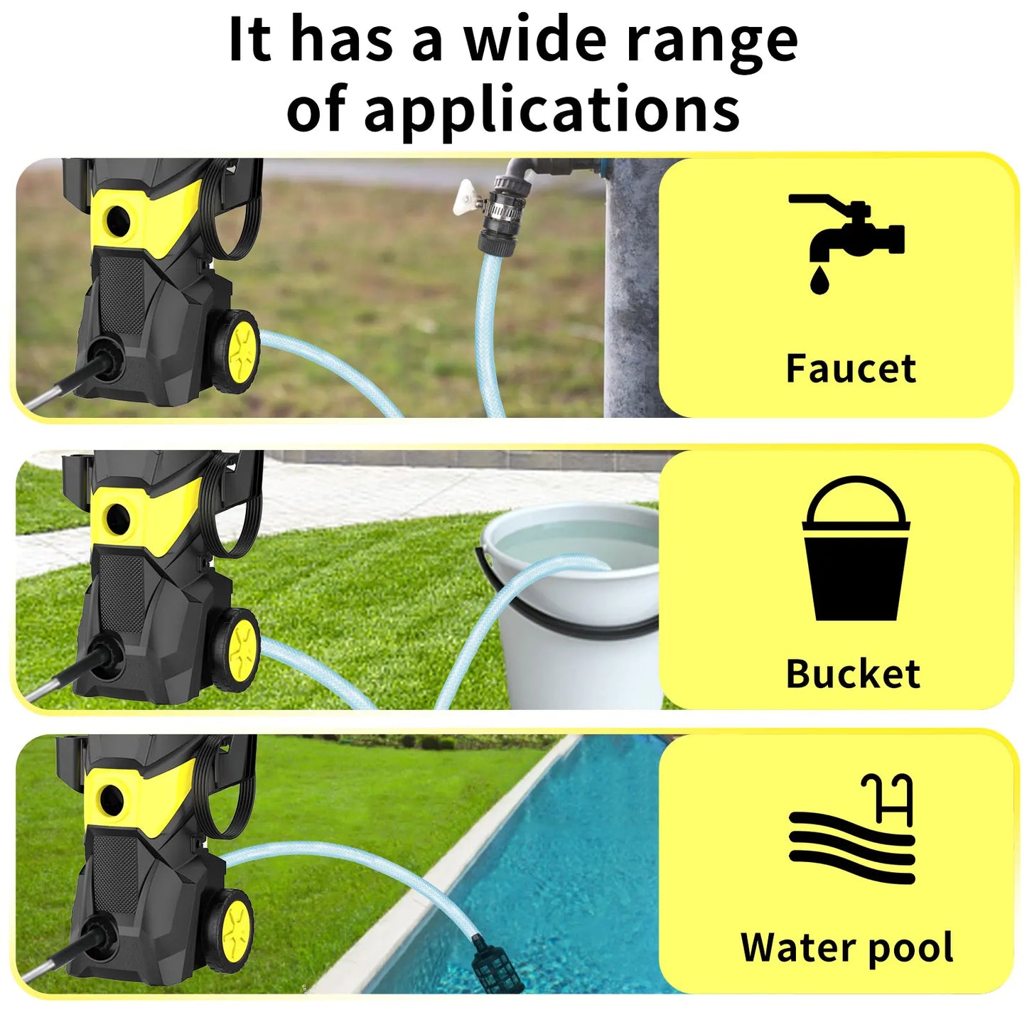 Myjka 135Bar 1500W Electric - High Pressure Washer Car Garden Washing Water Spray Gun High-Power Pump