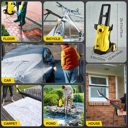 Myjka 150Bar 1500W Household - High Pressure Cleaner Car Washers Garden Washing Water Gun Watering