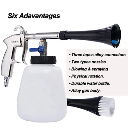 Pistolet Tornado do Mycia Samochodu - Szczotka Detailingowa High Pressure z Przyłączem Europejskim