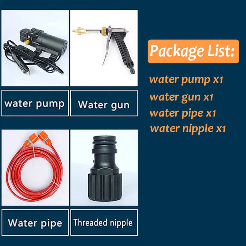 Myjka Przenośna 12V Wysokociśnieniowa - Portable Car Washer Pump Mini Electric Water Gun
