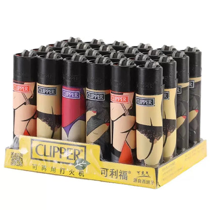 Zapalniczka CLIPPER z Młynkiem - Metalowa Gazowa Wielokrotnego Użytku