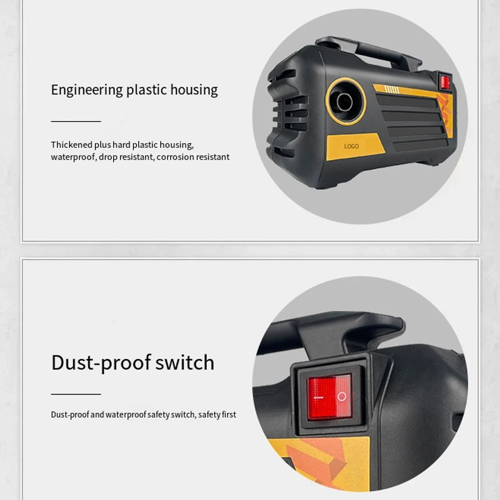 Myjka Ciśnieniowa Elektryczna 3000W 220V/110V - Przenośna do Mycia Auta i Ogrodu