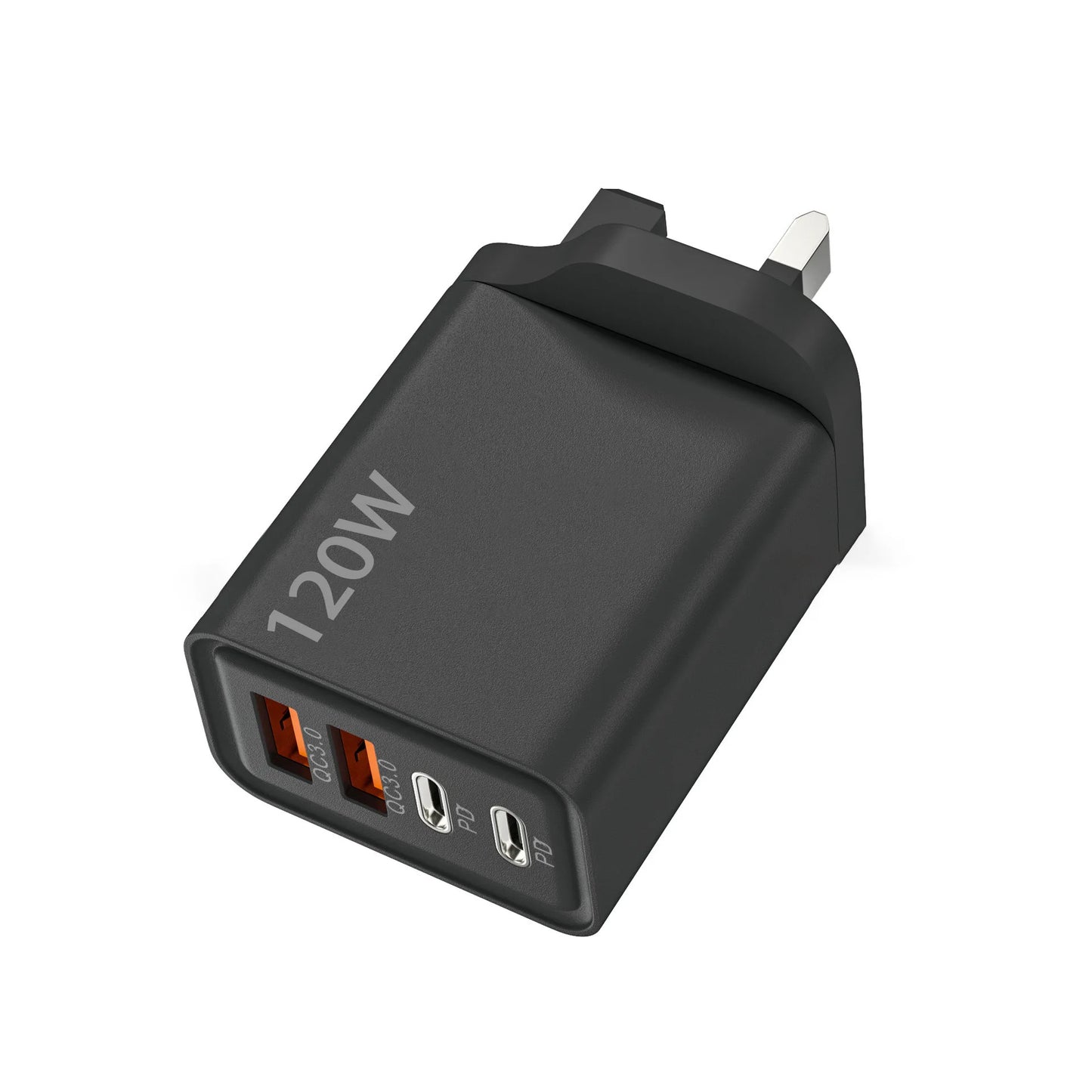 Ładowarka 120W 4 Porty USB-C PD QC3.0 - Podróżna iPhone Samsung EU/US/UK