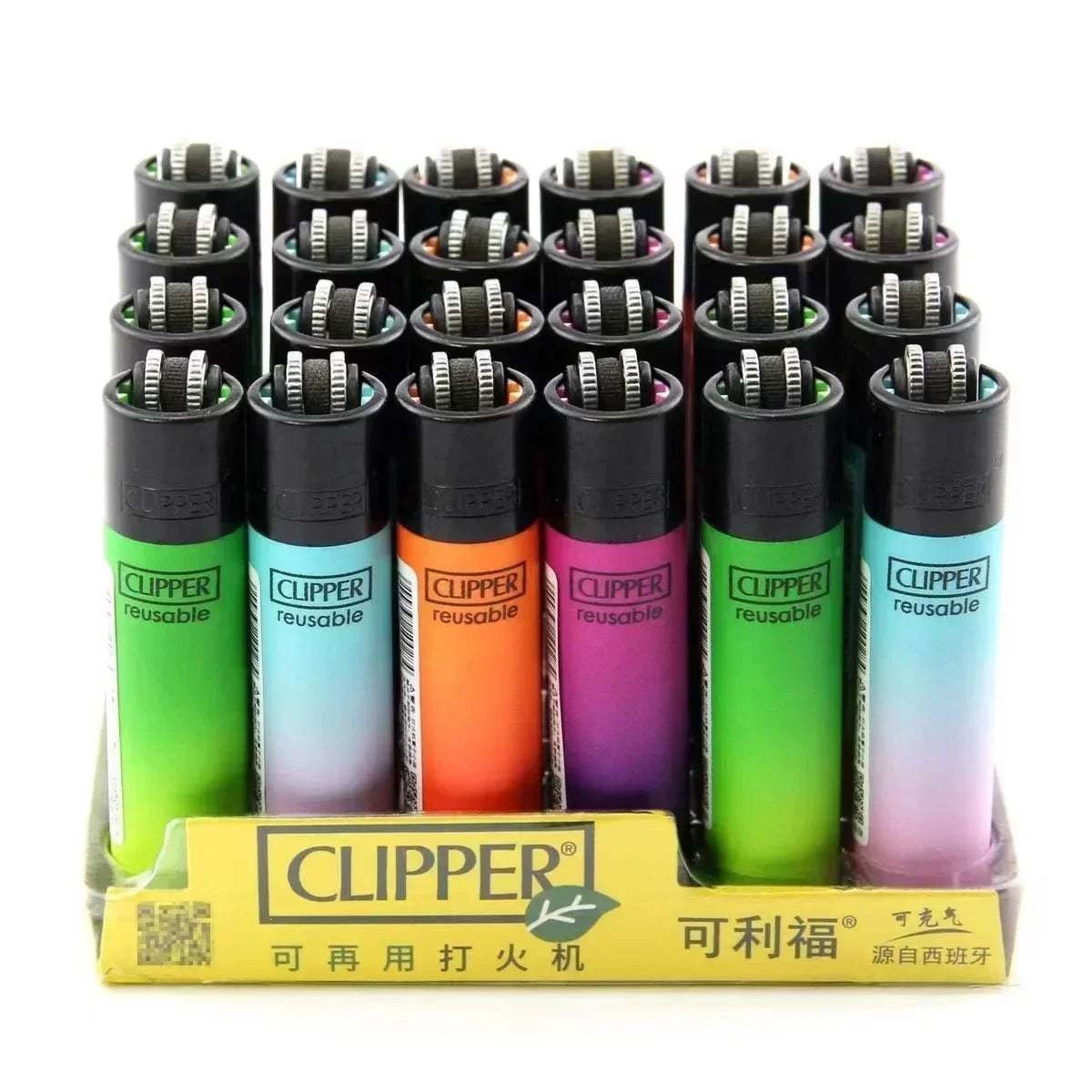 Zapalniczka CLIPPER z Młynkiem - Metalowa Gazowa Wielokrotnego Użytku