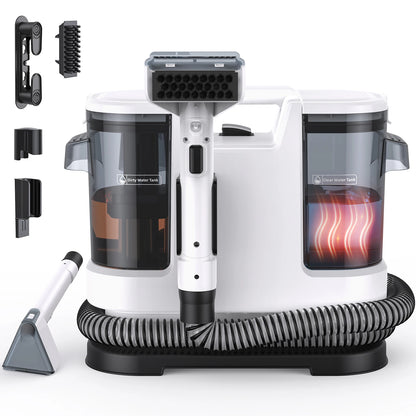 Lubluelu V8 Myjący Odkurzacz Dywanów 800W - Gorąca Woda 60°C, Silne Ssanie 15kPa