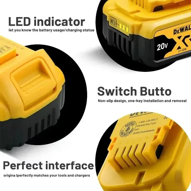 Bateria DeWALT 18V/20V XR Li-Ion 6.0Ah/5.0Ah - Ładowarka DCB205 DCB206 DCB202