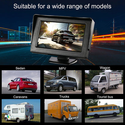 Kamera Cofania Samochodowa z Monitorem 4.3 Cala - System Parkowania HD 170° Wodoodporna IP68