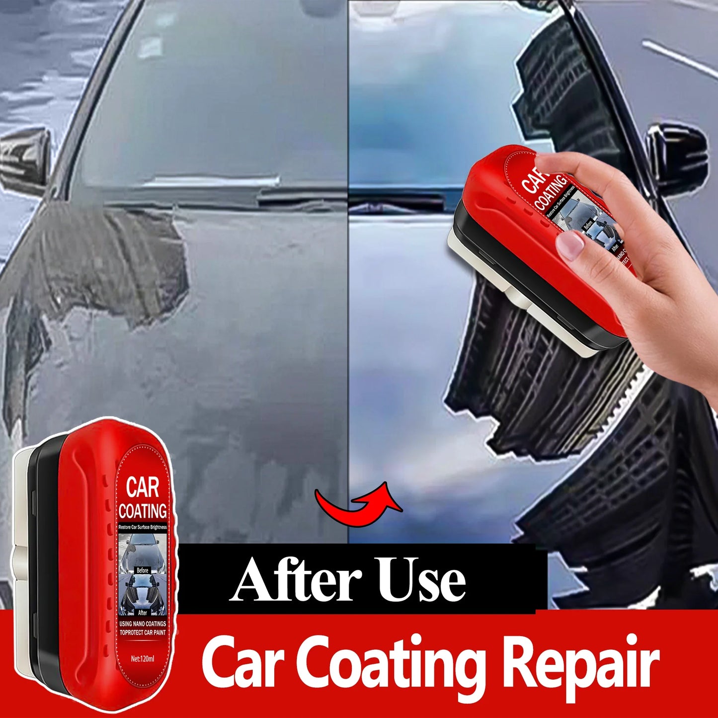 Zestaw Naprawy Lakieru 120ml - Car Coating Repair Brush Kit High-Gloss Agent All Paint Colors