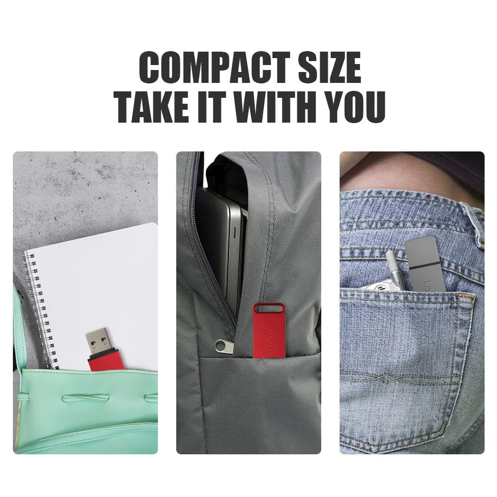 Pendrive Lenovo USB 3.0 1TB-64TB - Metalowy Szybki Transfer Wodoodporny dla PC i Laptopa