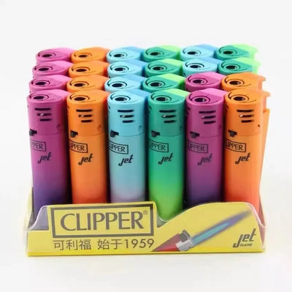 Zapalniczka CLIPPER z Młynkiem - Metalowa Gazowa Wielokrotnego Użytku