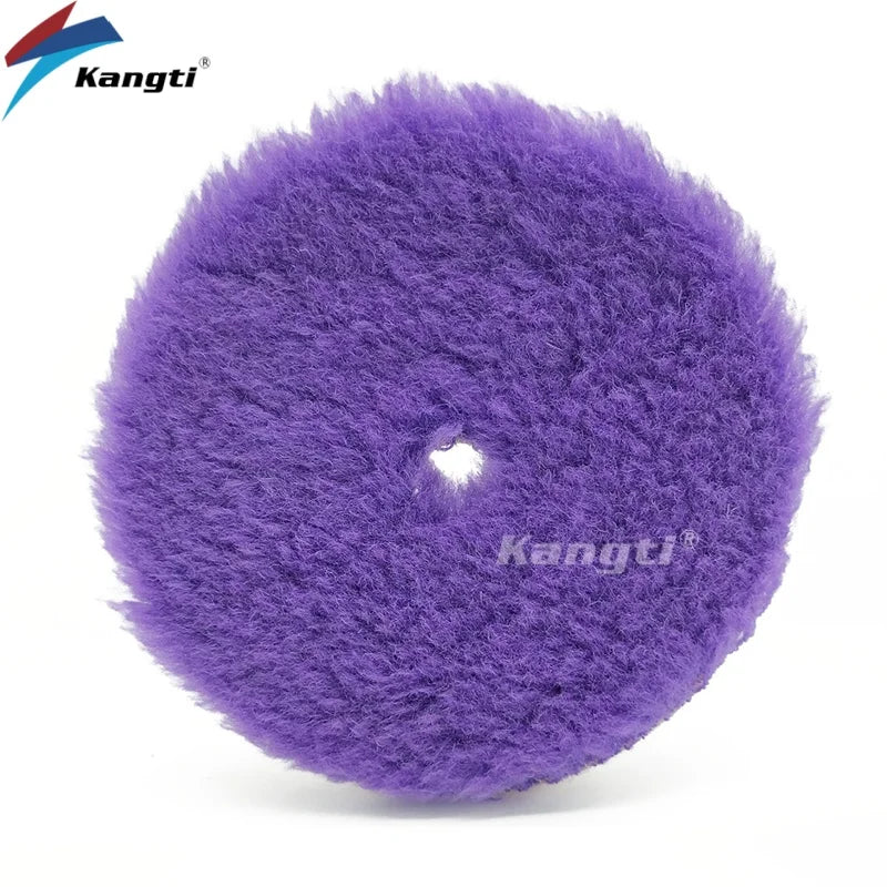 Gąbka Polerska z Wełny Jagnięcej 125mm/150mm - Pad do Woskowania i Polerowania Auta