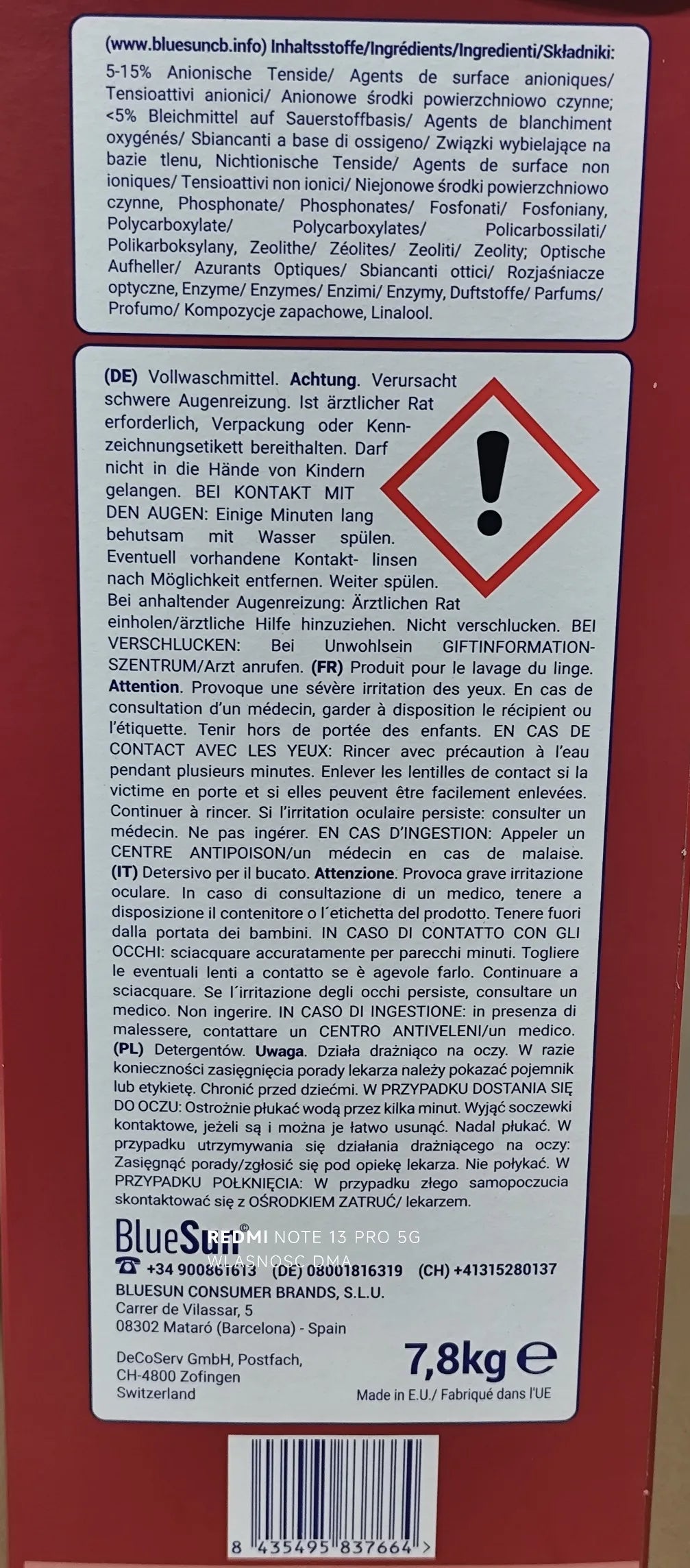 Frische Attack Color 5.5L Żel do Prania - 110 Prań dla Kolorowych Tkanin