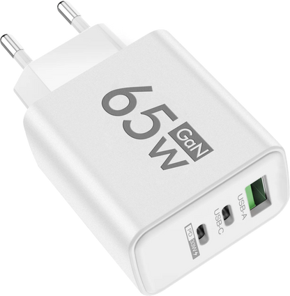 Ładowarka 65W GaN USB Type-C PD QC3.0 - Szybka iPhone 14 13 Samsung Xiaomi