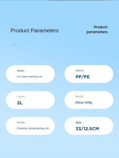 Opryskiwacz Piankowy 2L Hand Pump - Foam Sprayer 3 Nozzles Pneumatic Cannon Snow Foam Car Wash