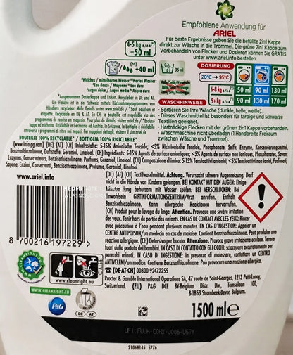 Ariel Color+ Gel 1500ml - Żel do Prania Tkanin Kolorowych