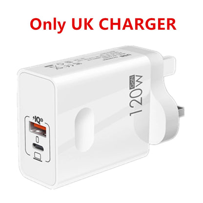 Ładowarka 120W Fast Charger USB Type C PD - Szybkie Ładowanie QC3.0 dla iPhone Xiaomi Samsung