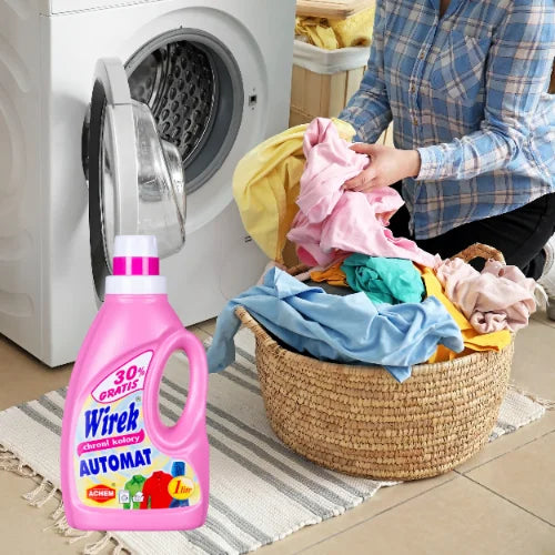WIREK 1 L COLOR Laundry Liquid PROTECTS COLORS vending machine removes stains