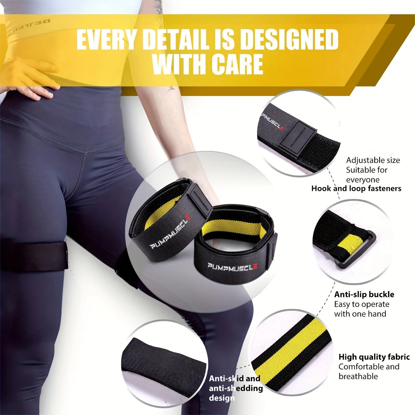 Opaski Treningowe na Nogi 2szt - Regulowane Opaski BFR do Wzrostu Mięśni