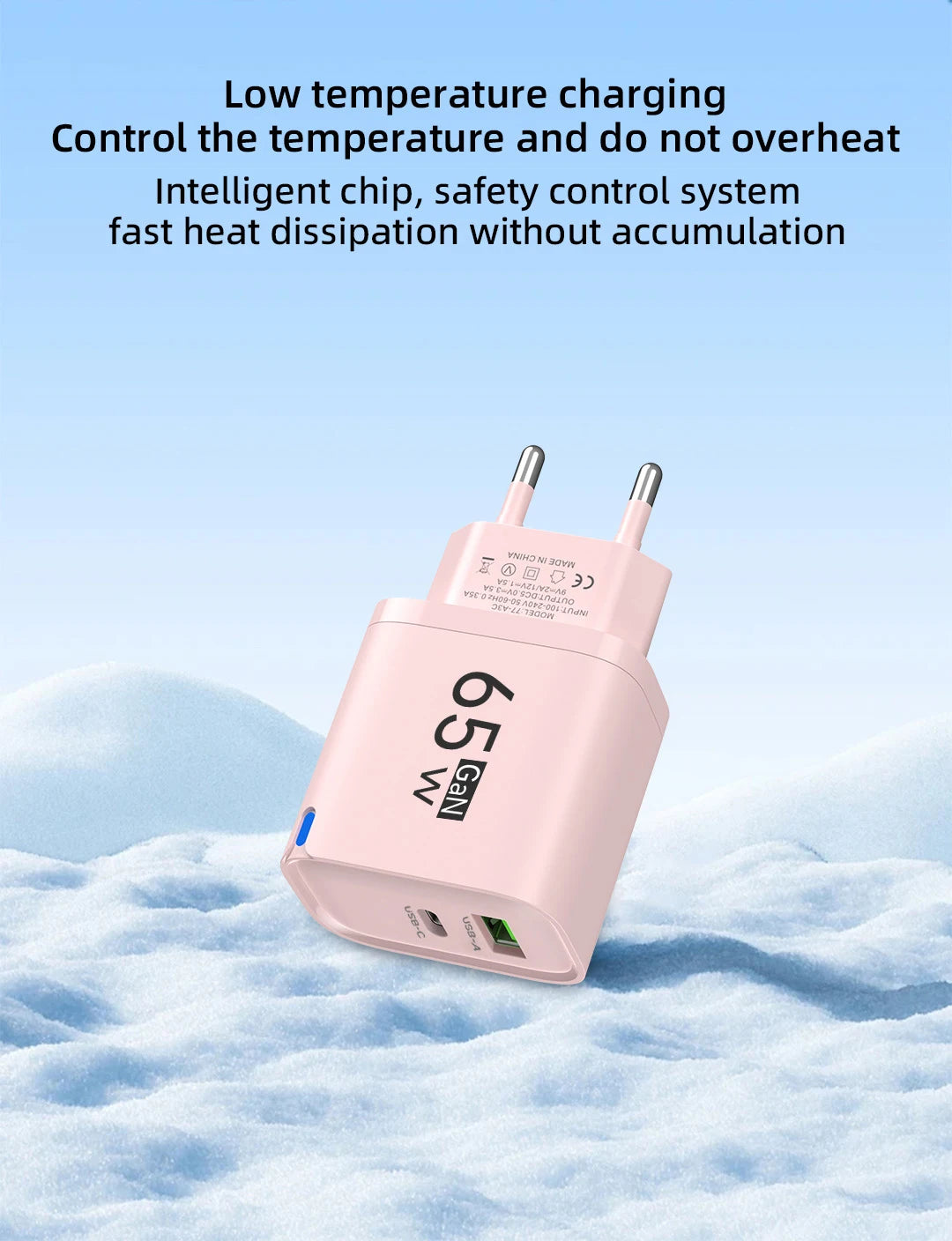 Ładowarka GaN 65W PD USB Type C - Szybka dla iPhone Xiaomi Huawei Samsung OnePlus