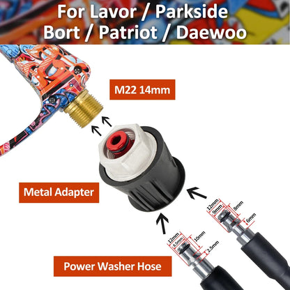 Zestaw Pistolet do Myjki Ciśnieniowej - Złączki Karcher Nilfisk Parkside Bosch