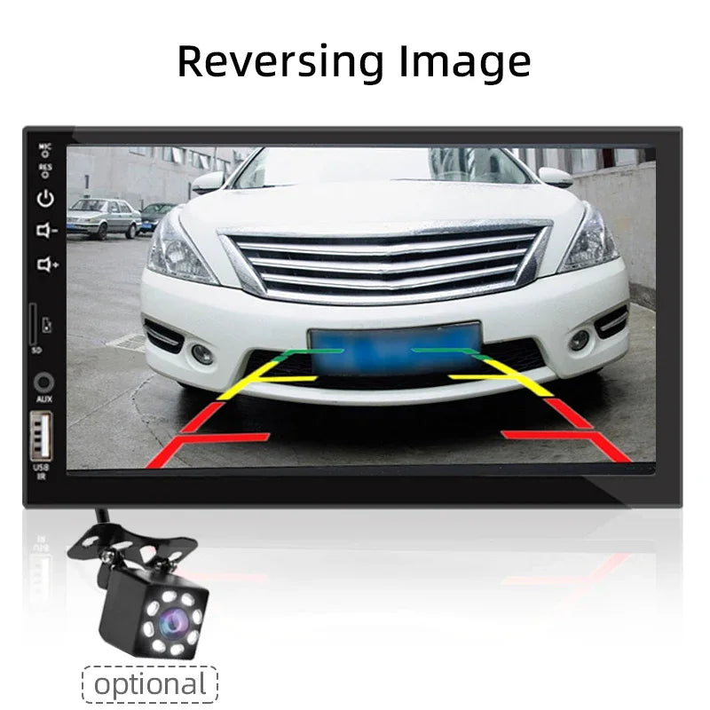 Radio Samochodowe 1 Din Carplay Android Auto - 7'' Touch Screen FM Bluetooth MirrorLink