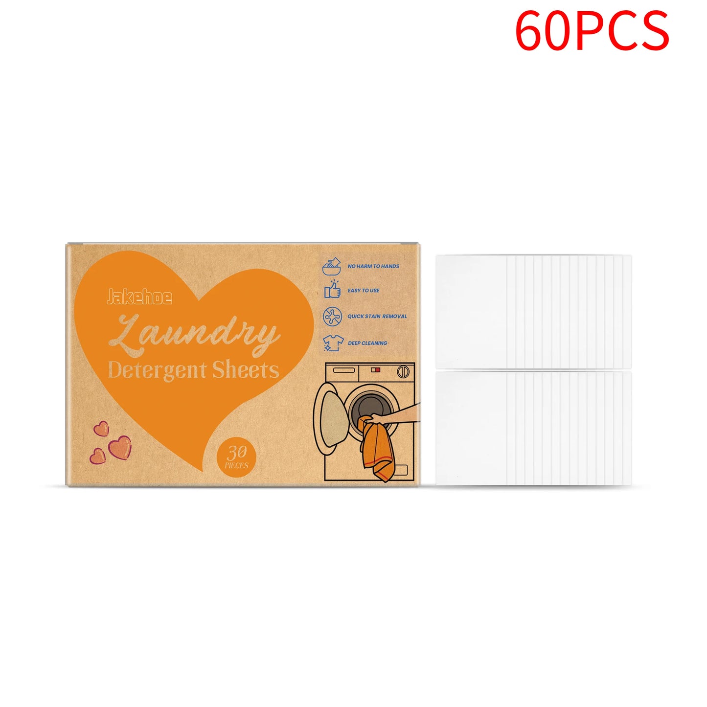 30/60/120PCS Laundry Soap Tablets Highly Concentrated and Powerful Stain Removal Portable Portable Ingredients Gentle