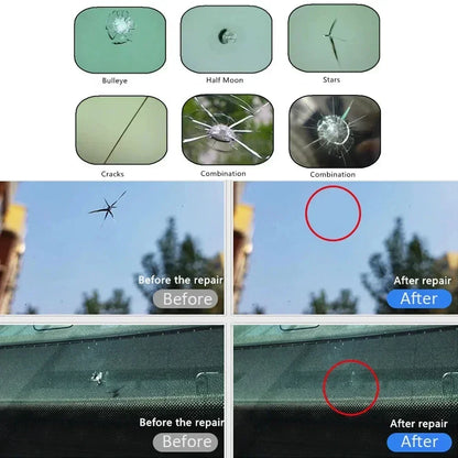 Zestaw Naprawy Szyby Samochodowej - Usuwanie Rys Pęknięć Car Windshield Repair Kit