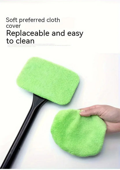 Szczotka do Czyszczenia Szyb Samochodowych - Zestaw z Gąbką i Ściągaczką