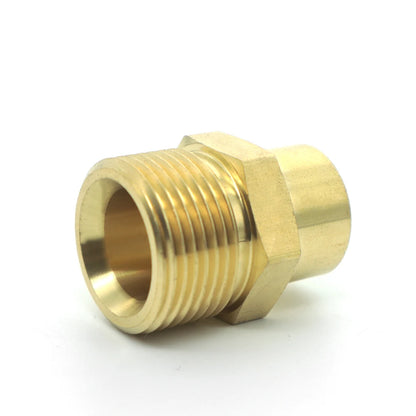 Adapter Drision M22 Male 1/4 Inch - Brass Water Jet Connector Fitting Washer High Pressure