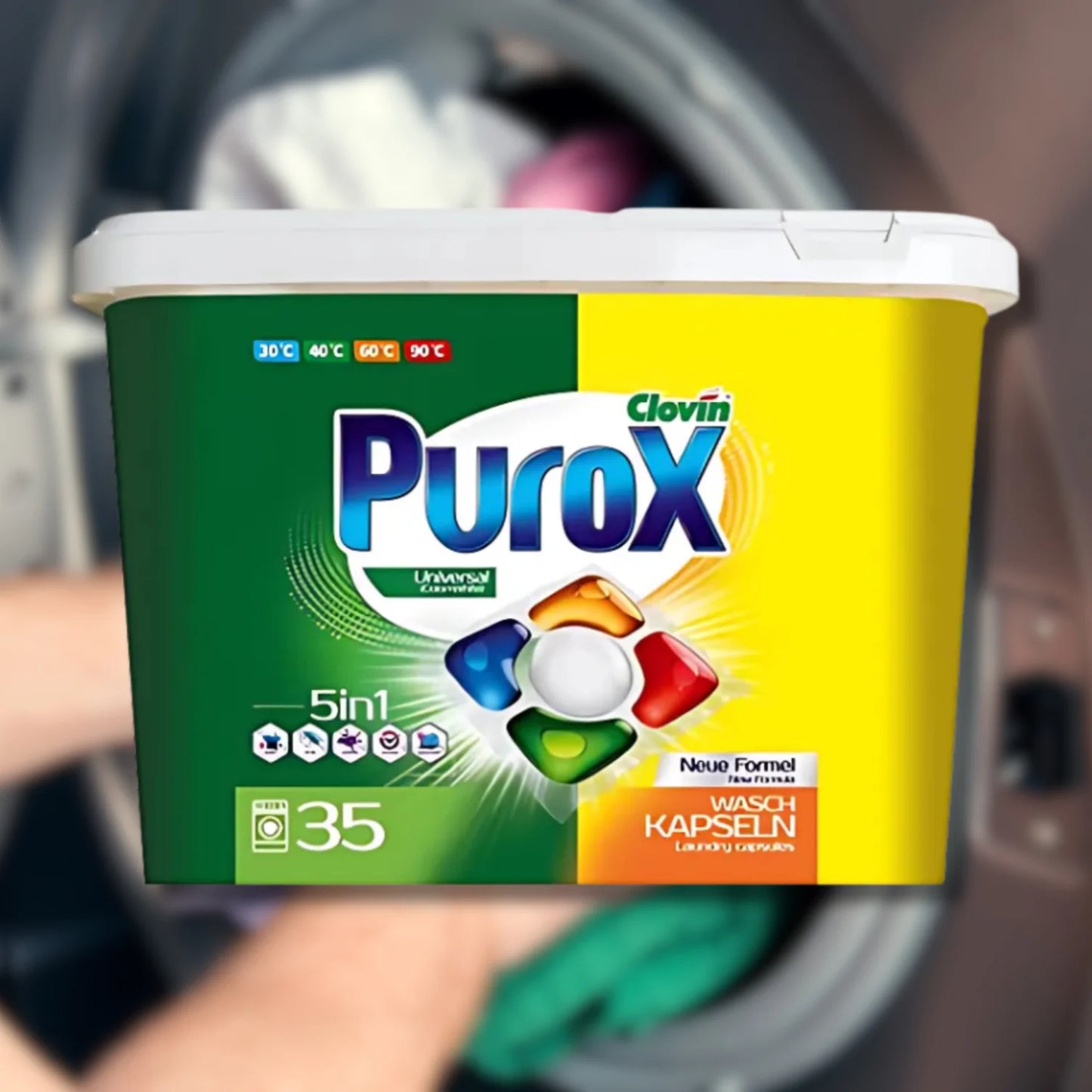 PUROX Universal Powder Gel Kapsułki 35szt x2 - Zestaw Kapsułek do Prania Purity