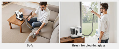 Lubluelu V8 Myjący Odkurzacz Dywanów 800W - Gorąca Woda 60°C, Silne Ssanie 15kPa