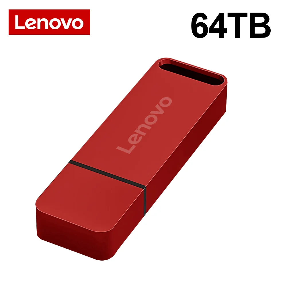 Pendrive Lenovo USB 3.0 1TB-64TB - Metalowy Szybki Transfer Wodoodporny dla PC i Laptopa