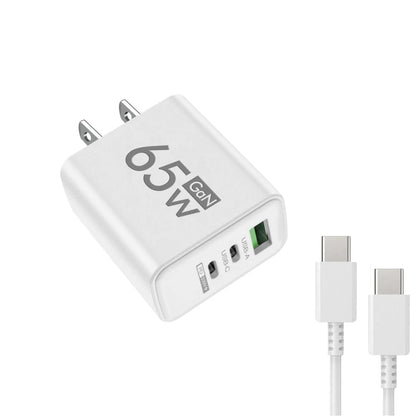 Ładowarka 65W GaN USB Type-C PD QC3.0 - Szybka z Kablem iPhone Samsung Xiaomi