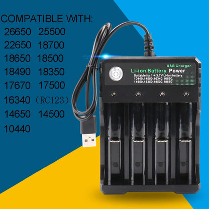 Ładowarka Baterii 18650 Li-ion USB 2/3/4 Sloty - Uniwersalna 3.7V 4.2V