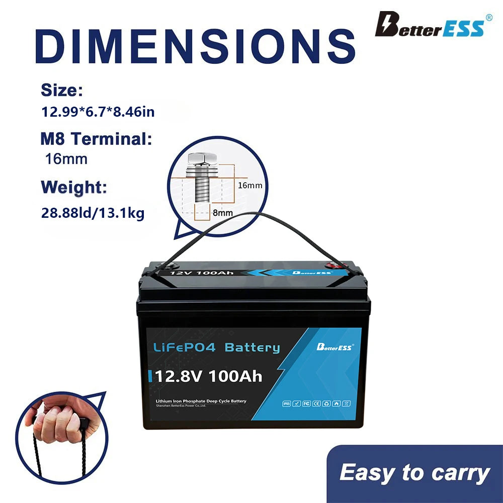 Bateria LiFePO4 12V/24V 100-400Ah - Litowa z BMS do Kamperów i Łodzi